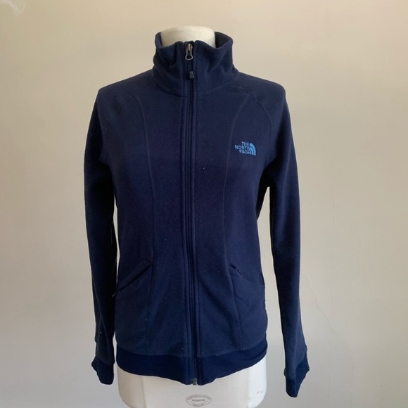 North Face Polartech fleece navy zip up sweater - Picture 3 of 4